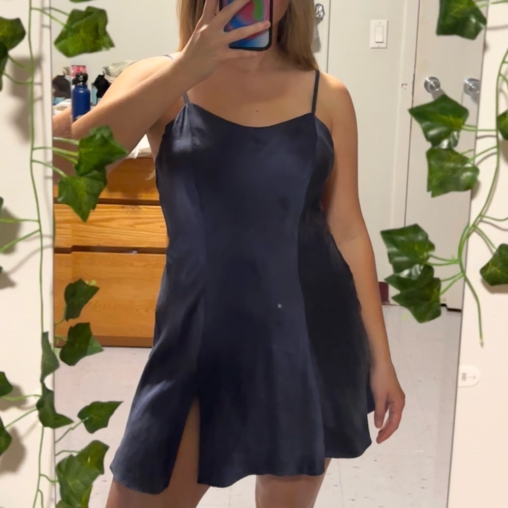 VICTORIA’S SECRET BLUE MINI SLIP DRESS